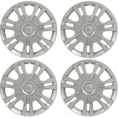 Enjoliveur de Roue de 14 Pouces, Couvercle de Protection de Jante élégant argenté pour la Plupart des Voitures