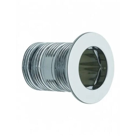 Enjoliveur de trop plein chromé sécable diamètre 24 mm, longueur 35 mm pour vasque