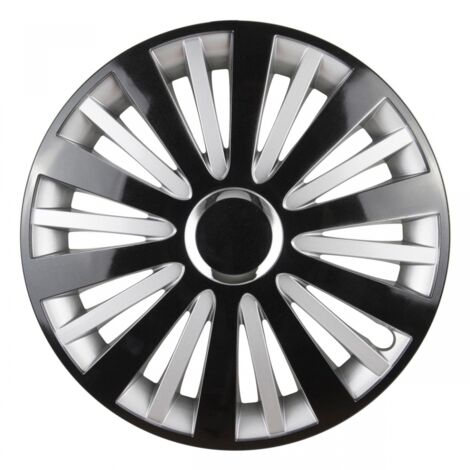 Enjoliveur de voiture Falcon 15 pouces noir et argent