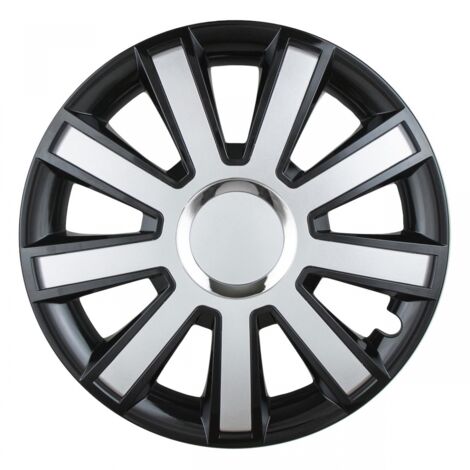 Enjoliveur de voiture noir argent FLASH 16" pouces