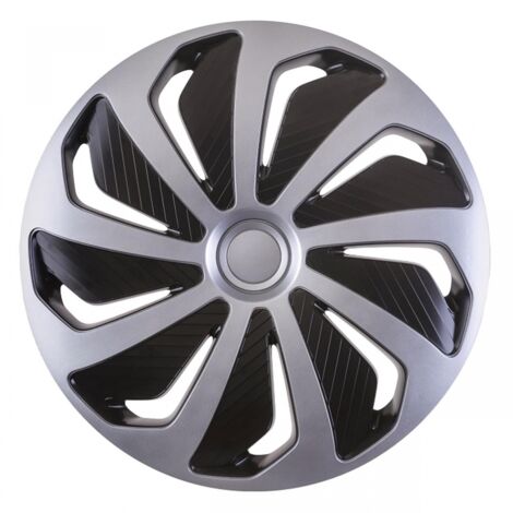 Enjoliveur de voiture Wind noir et argent 14 pouces