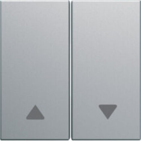 Enjoliveur double pour volets roulants 1 poste 2 modules couleur gris titane série Gallery HAGER