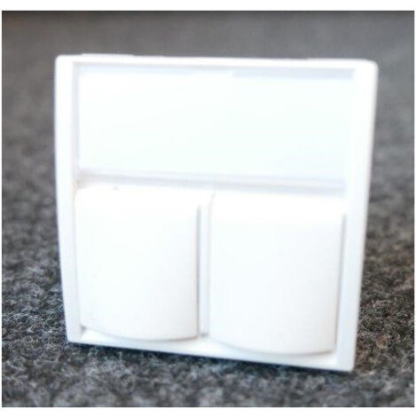 Enjoliveur double RJ45 (sans connecteur) Keystone-AMP blanc 9010 45x45mm ALTIRA