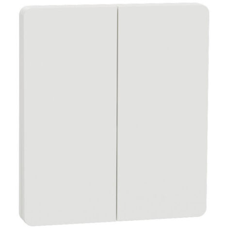 Enjoliveur intégral Architecte blanc 1 poste pour commande double Odace (S929224)