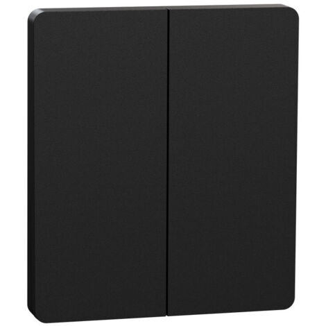 Enjoliveur intégral Architecte noir 1 poste pour commande double Odace (S949224)