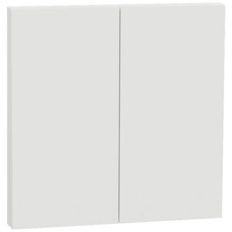 Enjoliveur intégral blanc 1 poste pour commande double Odace (S929222)