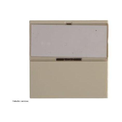 Enjoliveur interrupteur avec porte-étiquette 2 modules Hager Gallery  Dune