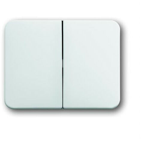 Enjoliveur Interrupteur Double 24 Blanc Studio Mat 2CKA001751A1914 ABB 582092