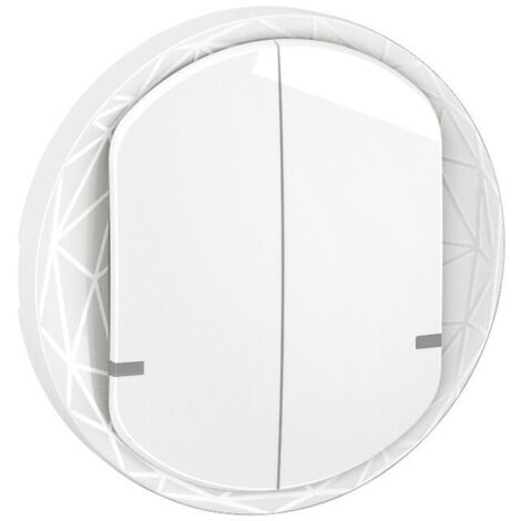 Enjoliveur interrupteur double Céliane with Netatmo Blanc LEGRAND CB1415