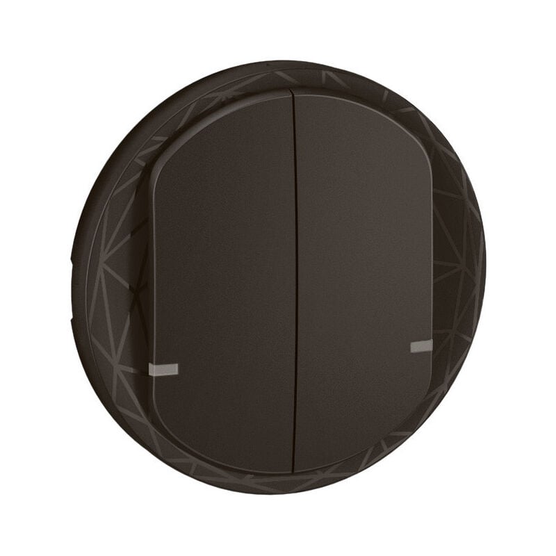 Legrand - Enjoliveur interrupteur double Céliane with Netatmo Noir CN1415