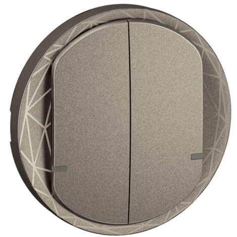 Enjoliveur interrupteur double Céliane with Netatmo Titanium LEGRAND CT1415
