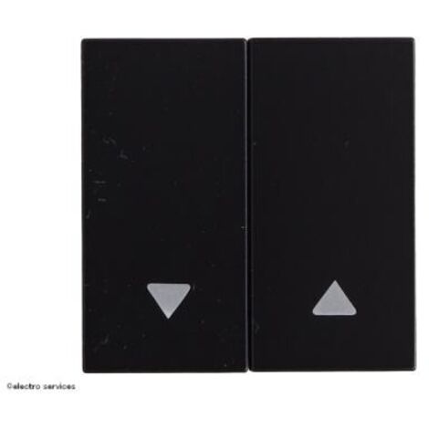 Enjoliveur interrupteur volet roulant Hager Gallery  Noir