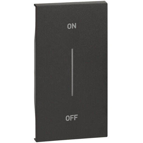 Enjoliveur Living Now avec marquage ON/OFF MyHOMEUp 2 modules - noir (BTKG01MH2AG)