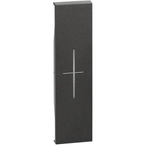 Enjoliveur Living Now avec symbole STOP MyHOME Up 1 module noir mat BTICINO BTKG06MH