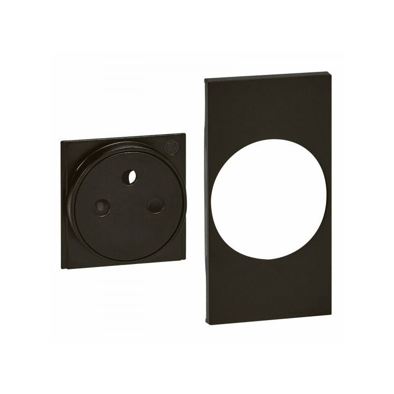 Bticino - enjoliveur living now pour prise de courant surface 2 modules - noir mat cofrel ARDBTKG55F