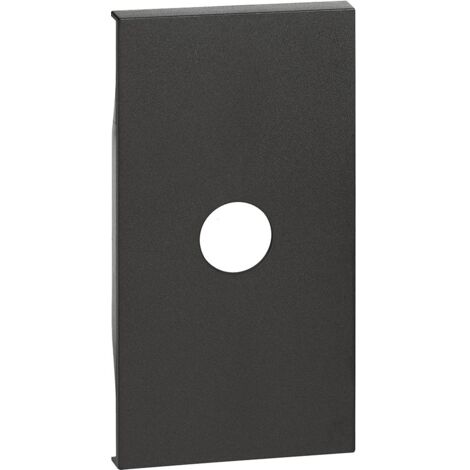 Enjoliveur Living Now pour prises TV simple mâle et type F à visser 2 modules noir mat BTICINO BTKG08M2