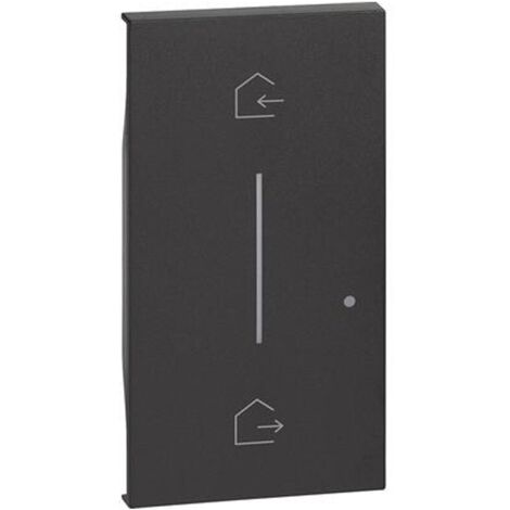 Enjoliveur Living Now with Netatmo pour commande départ arrivée 2 modules noir BTICINO BTKG40M2