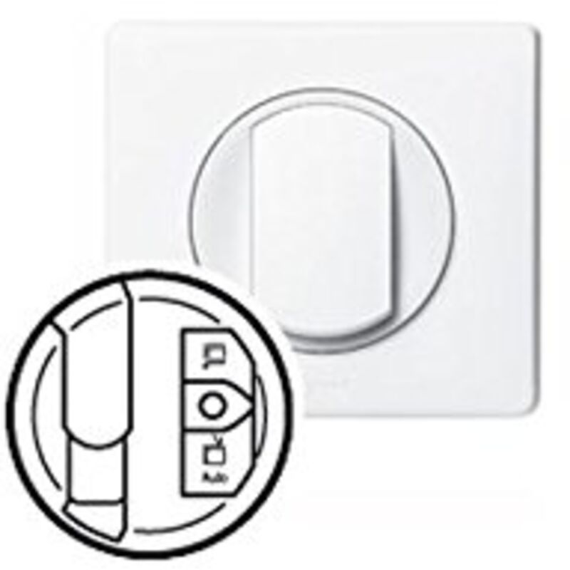 Enjoliveur Céliane pour prise simple pour réseau Optimum Blanc (068291)