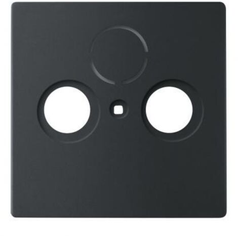 Enjoliveur noir mat pour prise Radio/TV/SAT avec fixation centrale M3 (586908) 1743-885 ABB 1724-0-4298