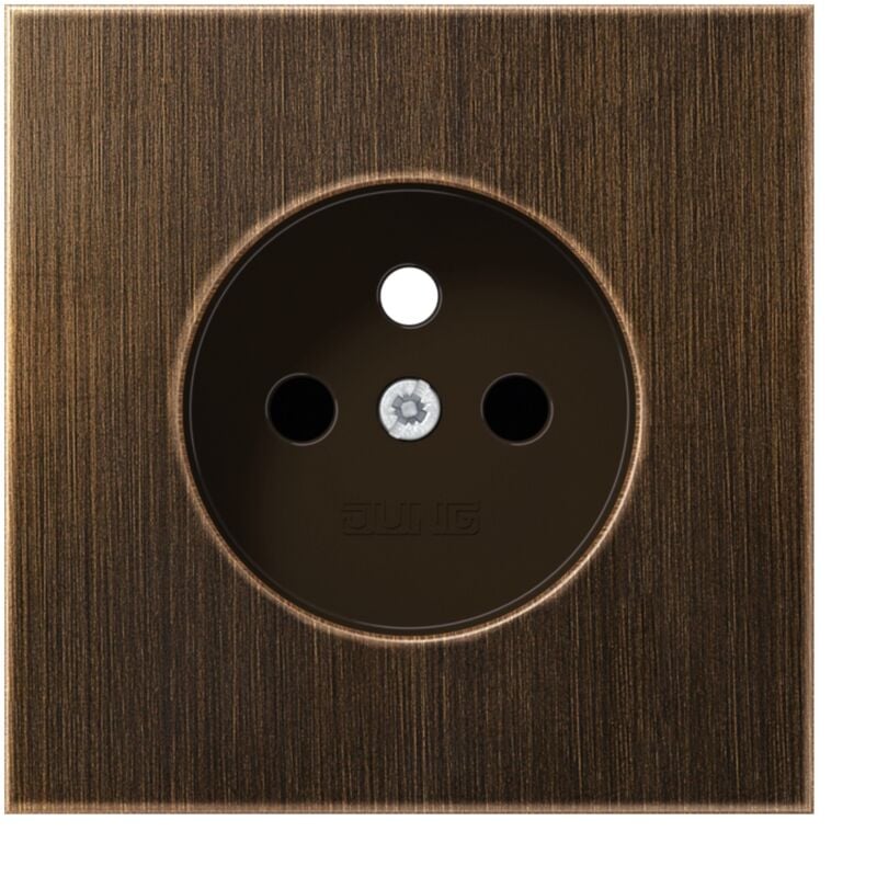 Enjoliveur - pour prise de courant 2p+t - ls - laiton ancien Jung me1521fkiatpl-1