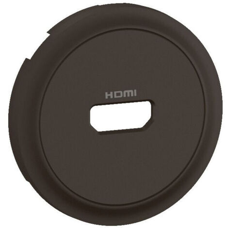 Enjoliveur prise audio vidéo HDMI préconnectorisée Céliane - Noir (CN0314)