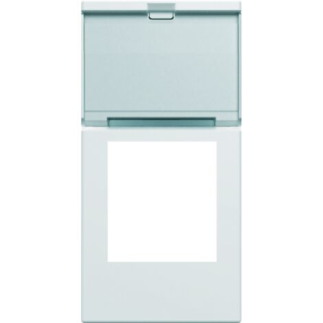 Enjoliveur prise RJ45 gallery avec porte-étiquette 1 module pure HAGER WXD205B