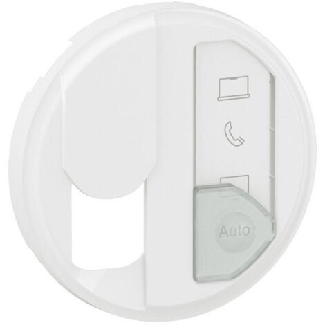 Enjoliveur prise simple RJ45 avec reprérage média Céliane - Blanc (CB0348)