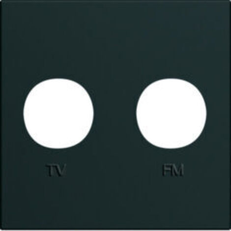 Enjoliveur prise TV+FM gallery 2 modules night HAGER WXD253N