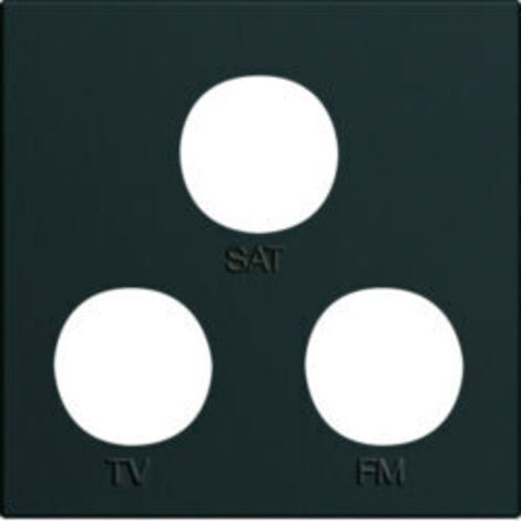 Enjoliveur prise TV+FM+SAT gallery 2 modules night HAGER WXD256N