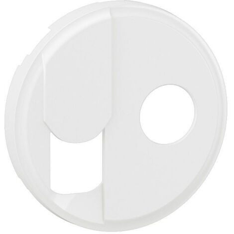 Enjoliveur prise TV + prise RJ45 Céliane - Blanc (CB0342)