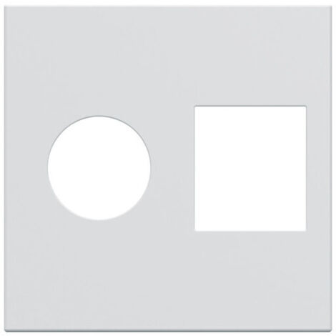 Enjoliveur prise TV+RJ45 gallery 2 modules pure HAGER WXD240B
