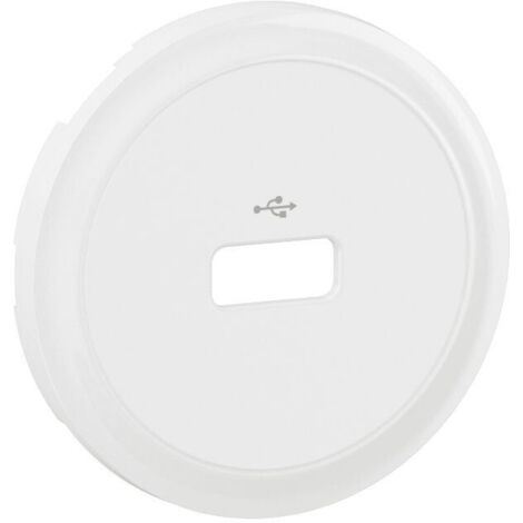 Enjoliveur prise USB DATA simple Céliane - Blanc (CB0325)