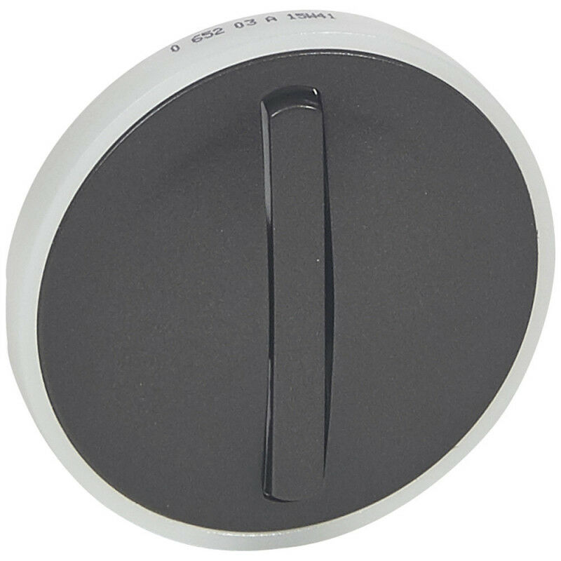 Enjoliveur étroit Céliane pour interrupteur, va-et-vient ou poussoir lumineux finition graphite (065203)