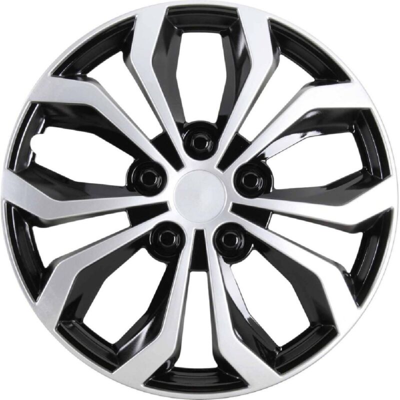 Enjoliveurs 15P Denver noir-argent