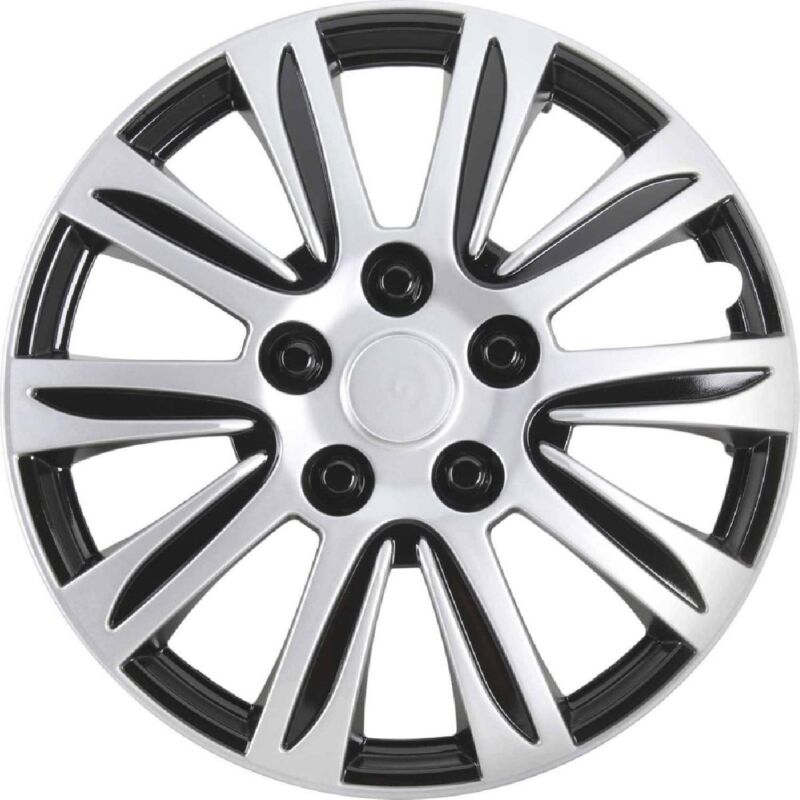 Enjoliveurs 15P Toronto argent-noir