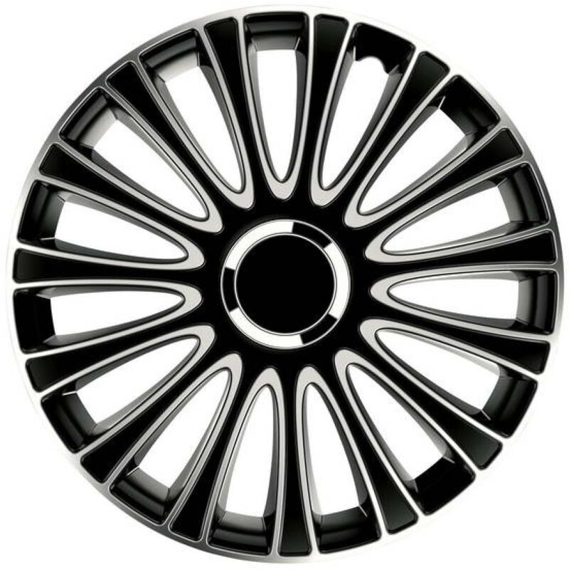 Enjoliveurs de roues LEMANS PRO SILVER BLACK 15 POUCES