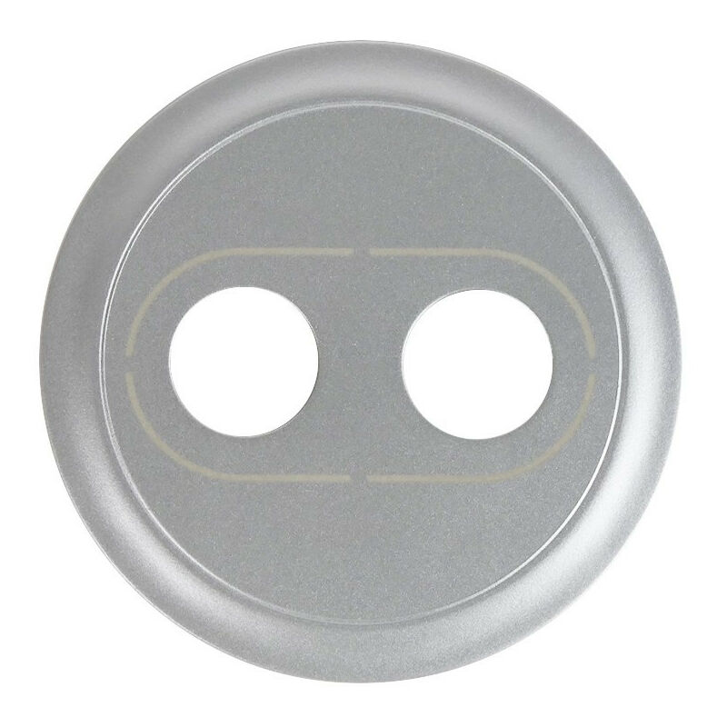 Enjoliveur Céliane pour prise banana simple finition titane (068531)