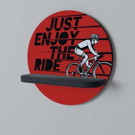 ENJOY THE RIDE Rundes Regal Schwarz