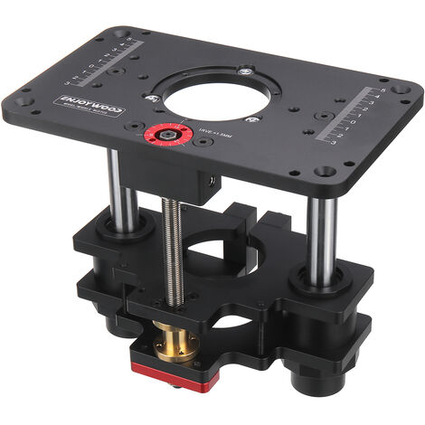 ENJOYWOOD GD7 PRO Ascenseur de routeur pour routeur à bois 65mm/69mm pour table de routeur Ascenseur avec plaque de routeur Travail du bois de précision Fantablau