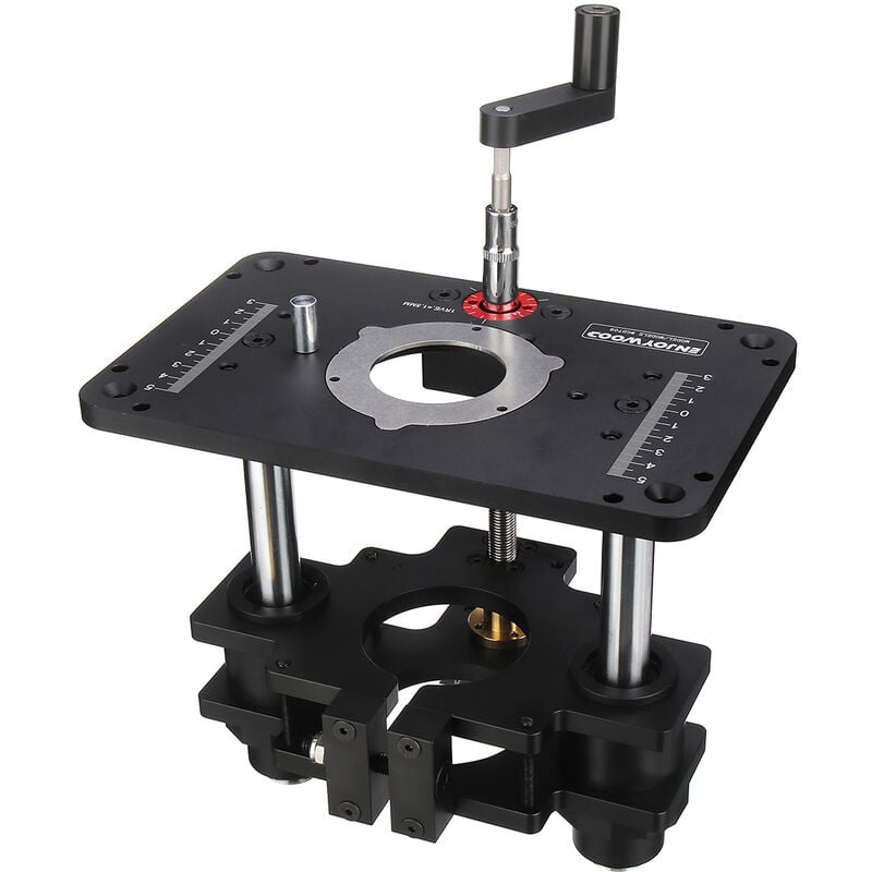 Insma - enjoywood GD7 pro Ascenseur de routeur pour routeur à bois 69mm pour table de routeur Ascenseur avec plaque de routeur Travail du bois de