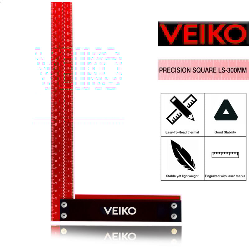 Enjoywood Signature Precision Square Règle de mesure de vitesse en t garantie de 300 mm