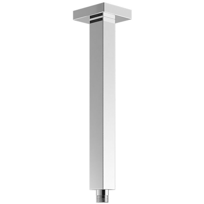 A01 Chrome Fixed Shower Head Arm Vertical Ceiling Mounted Square Design - Enki