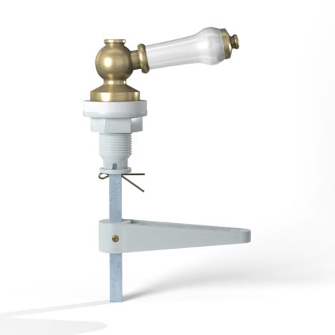 ENKI Ceramic Toilet Flush Lever Traditional Antique Bronze