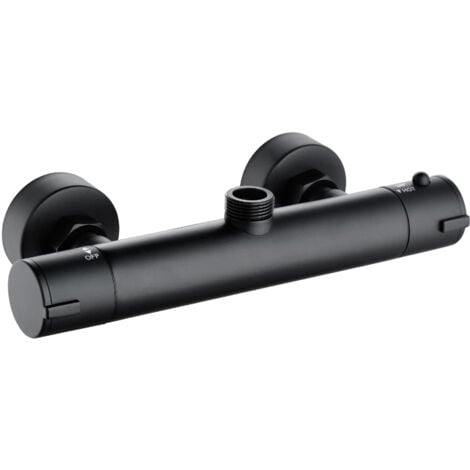 ENKI Shower Bar Mixer Valve Thermostatic Matte Black 3/4"