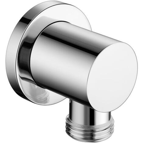 ENKI Elbow Outlet Shower Connector Round Solid Brass Chrome L04