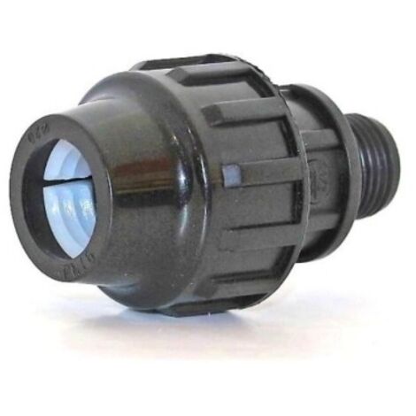 Enlace Riego Manguera  M Ø 20Mm-1/2" Roscado  Fitting Polipropileno  Natuur