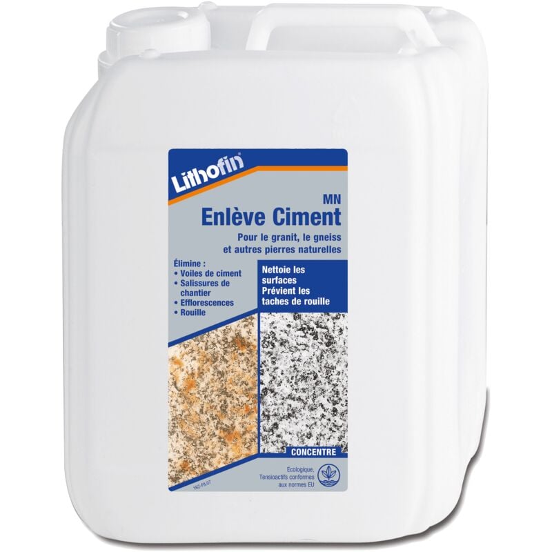 Lithofin - Mn Enlève Ciment 5 l - Élimine Le Voiles De Ciment