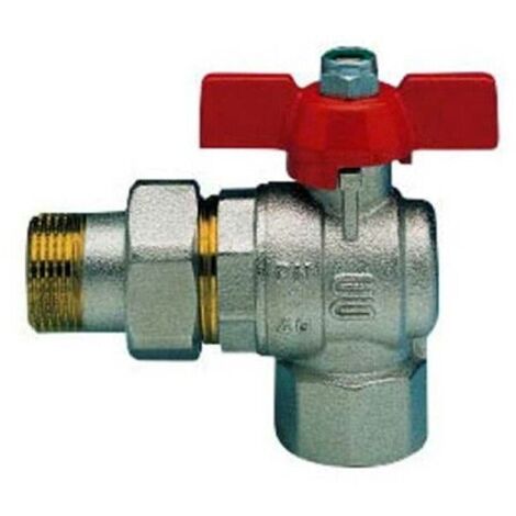 Enolgas Valvola a sfera bocchettonata a squadra Basic per acqua PN 50 3/4 con farfalla  S0228N05