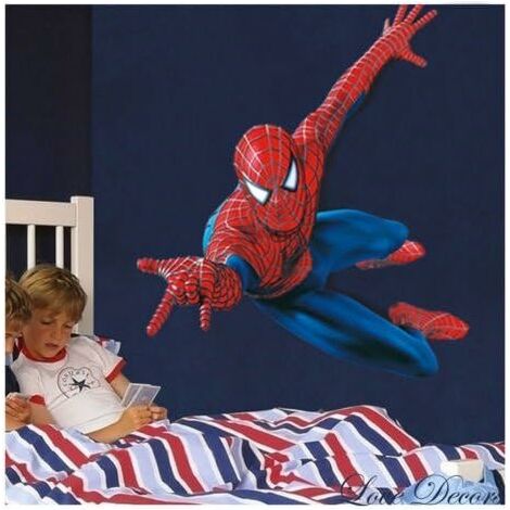 Énorme Grand Spiderman Stickers muraux enfants garçons Chambre Decal art Mural Decor.