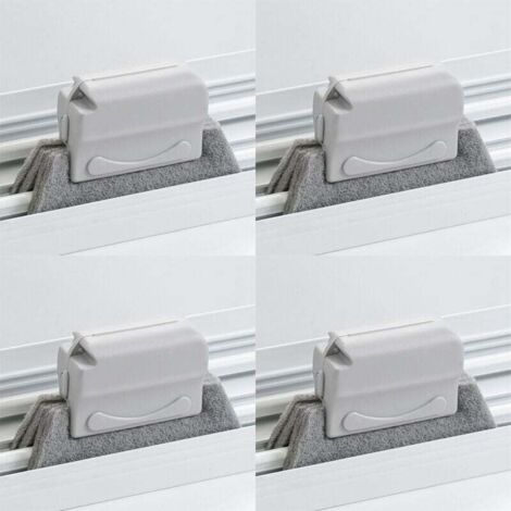 Enowelir 4 Pièces Brosse de Nettoyage Multifonction pour Fenêtres Portes et Salles de Bain Gris